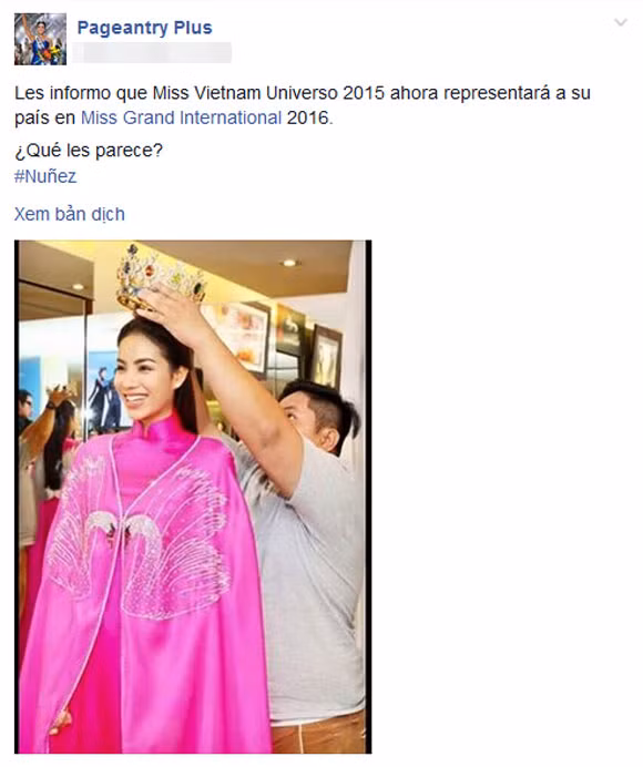 Nghi vấn Phạm Hương tiếp tục thi Hoa hậu Hòa bình Quốc tế 2016 ảnh 1 Nghi vấn Phạm Hương tiếp tục thi Hoa hậu Hòa bình Quốc tế 2016 ảnh 1