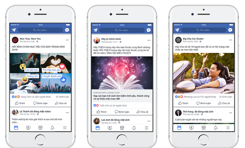 Những bài viết "nhử mồi" bình chọn, bày tỏ cảm xúc, chia sẻ,... sẽ bị hạ bậc trên Facebook.