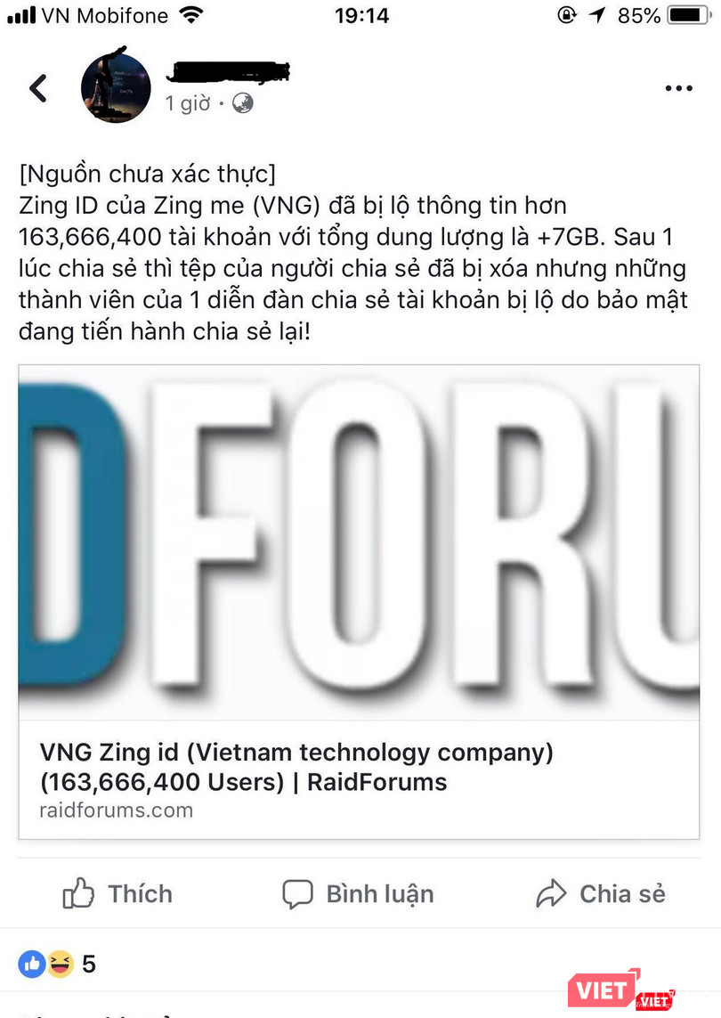 VNG xác nhận hơn 163 triệu Zing ID có khả năng bị lộ thông tin ảnh 1
