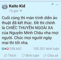 Nội dung đăng tải chiều 6/7 trên Fanpage Kaito Kid thu hút sự chú ý của các sĩ tử.