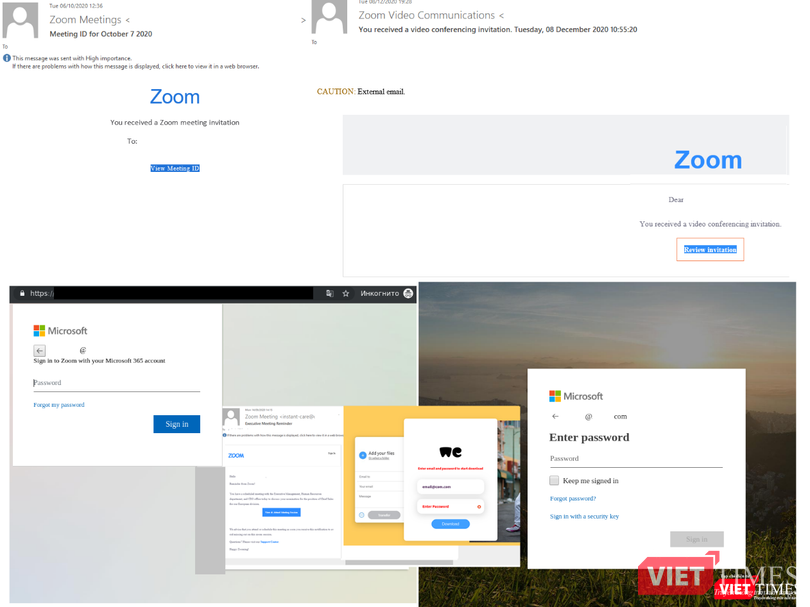 Ví dụ về email lừa đảo mời nạn nhân tham gia hội nghị trực tuyến không có thực Ví dụ về email lừa đảo mời nạn nhân tham gia hội nghị trực tuyến không có thực