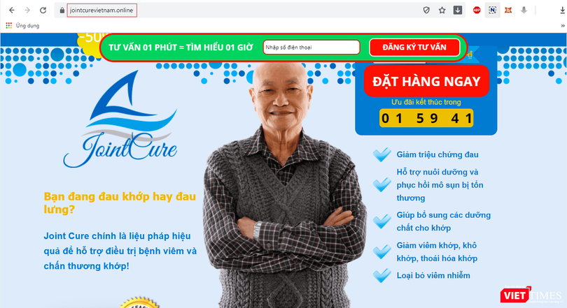Một trang web vi phạm bị Cục An toàn thực phẩm "tuýt còi".