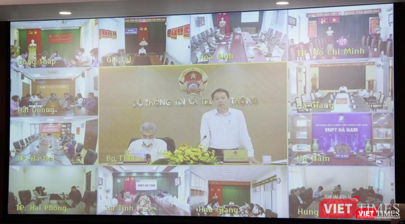 Hội thảo có sự tham gia trực tuyến của Sở Thông tin và Truyền thông các tỉnh thành.