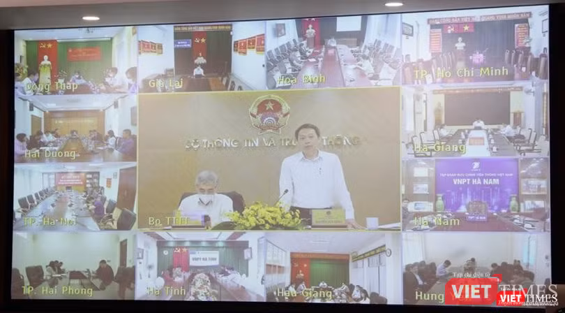 Hội thảo có sự tham gia trực tuyến của Sở Thông tin và Truyền thông các tỉnh thành.