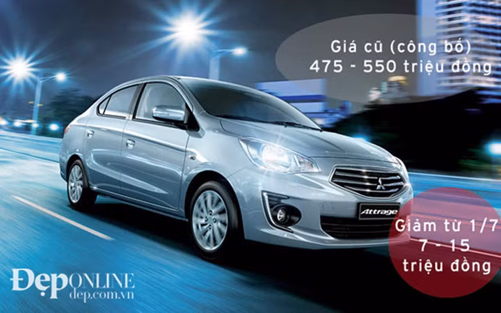 Mẫu xe Mitsubishi Attrage được giảm giá đáng kể