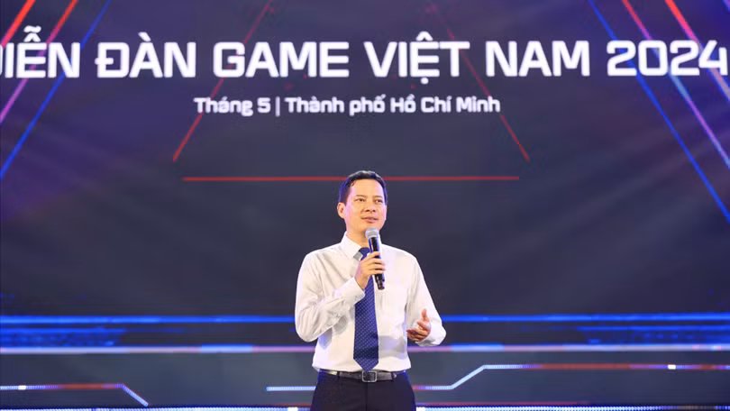 Ông Lê Quang Tự Do tại Ngày hội Game Việt Nam 2024. 