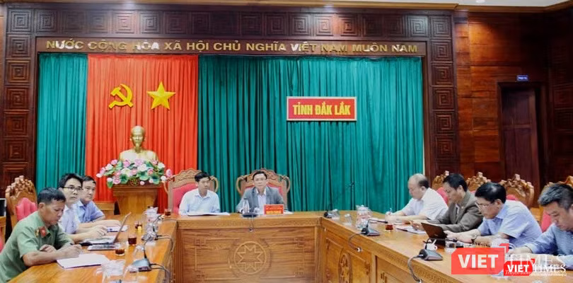 Đầu cầu Đắk Lắk tham dự hội nghị trực tuyến.