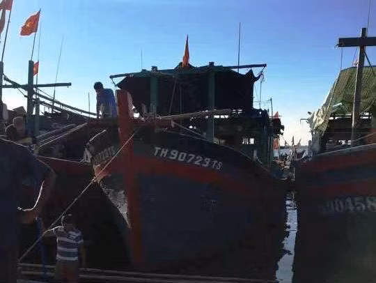 Chiếc tàu cá của ngư dân Nguyễn Hữu Được