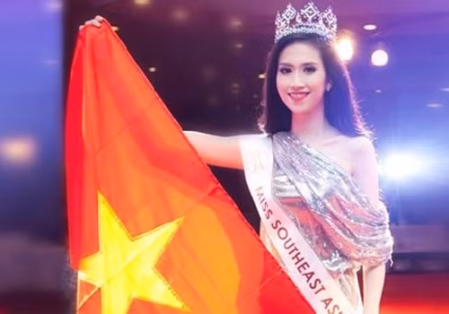 Vũ Trần Triều Thu đăng quang ngôi vị cuộc thi Hoa hậu Đông Nam Á 2014.