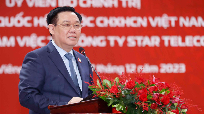 Chủ tịch Quốc hội Vương Đình Huệ đánh giá cao những kết quả mà Unitel đã đạt được