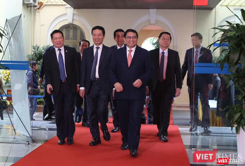 Hội nghị tổng kết công tác năm 2022 của Bộ Thông tin và Truyền thông có sự tham dự của Thủ tướng Chính phủ Phạm Minh Chính và đại diện các ban, bộ, ngành, địa phương.