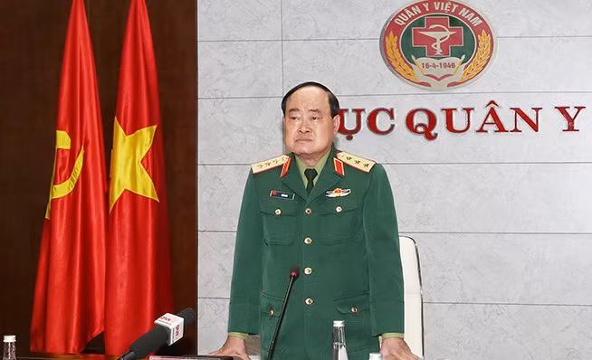 Thượng tướng Trần Đơn chủ trì hội nghị. Ảnh: BQP.