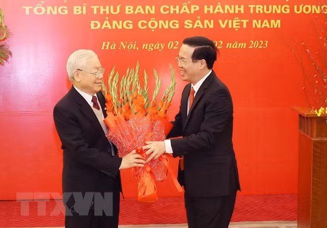 Lễ trao Huy hiệu 55 năm tuổi Đảng tặng Tổng Bí thư Nguyễn Phú Trọng ảnh 6