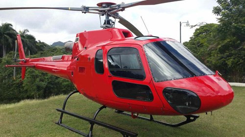 AS-350 B3 là mẫu trực thăng hạng nhẹ được sản xuất bởi Eurocopter - công ty con của tập đoàn Hàng không Không gian và Quốc phòng châu Âu. Trong cabin máy bay có tổng cộng sáu chỗ ngồi, hai cho phi công và bốn dành cho khách. Trực thăng này phù hợp cho tuần tra và các công việc dân dụng.