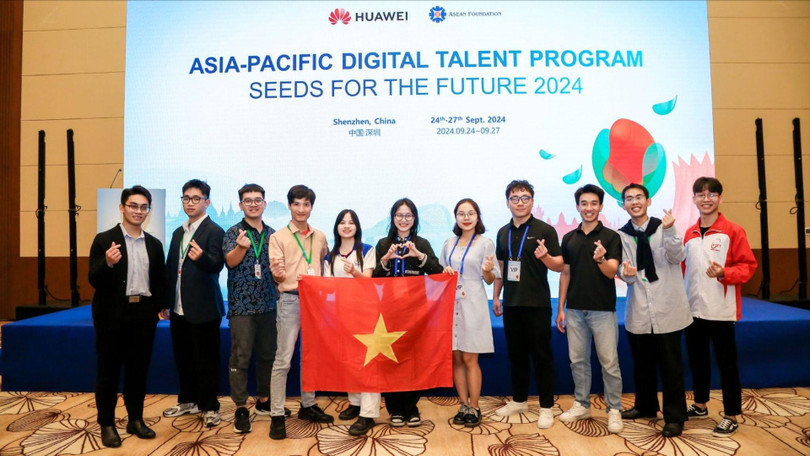 Đội Việt Nam tại cuộc thi Hạt giống cho Tương lai - Tech4Good năm 2024 khu vực châu Á - Thái Bình Dương.