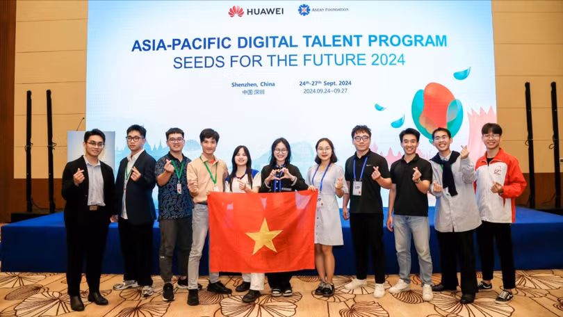 Đội Việt Nam tại cuộc thi Hạt giống cho Tương lai - Tech4Good năm 2024 khu vực châu Á - Thái Bình Dương.