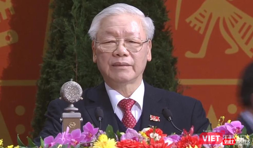 Tổng Bí thư Nguyễn Phú Trọng - người sẽ dẫn dắt toàn Đảng, toàn dân, toàn quân thực hiện thành công Nghị quyết Đại hội đại biểu toàn quốc lần thứ XIII.