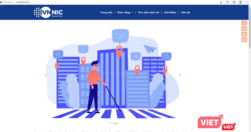 Giao diện websie https://ngườibạnsố.vn đơn giản, thân thiện