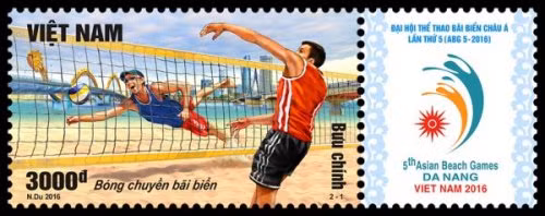 Ra mắt bộ tem Đại hội Thể thao Bãi biển Châu Á lần thứ V ảnh 1