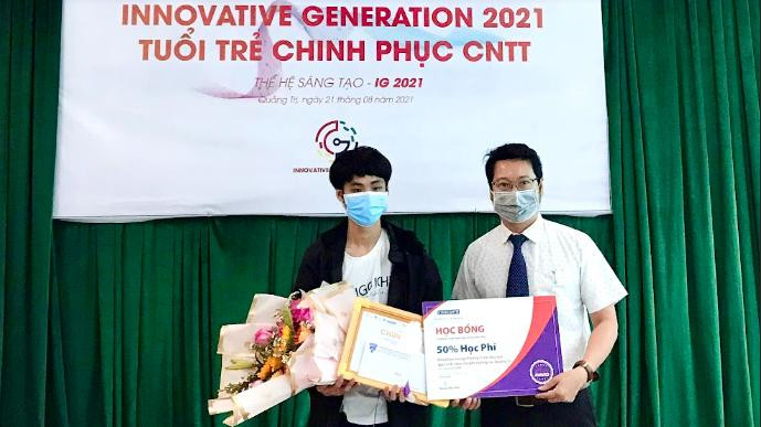 Nhóm LQD-DeepDR của THPT Chuyên Lê Quý Đôn (Quảng Trị) giành giải cao nhất tại cuộc thi Thế hệ sáng tạo 2021.