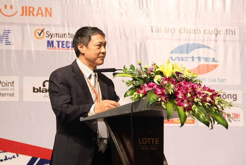 Thứ trưởng Bộ TT&TT Phạm Hồng Hải phát biểu tại Ngày ATTT 2017.