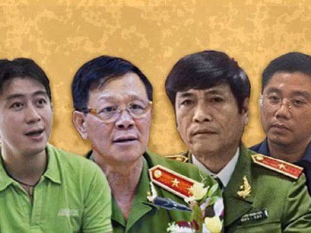 Ông Phan Văn Vĩnh - cựu Tổng cục trưởng Tổng cục Cảnh sát và các "ông trùm" của tổ chức đánh bạc qua mạng hơn 9.000 tỷ đồng.