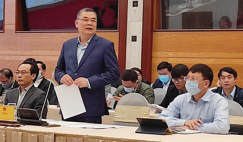 Thiếu tướng Tô Ân Xô - Chánh văn phòng, Người phát ngôn Bộ Công an - trả lời báo chí tại cuộc họp báo Chính phủ thường kỳ.