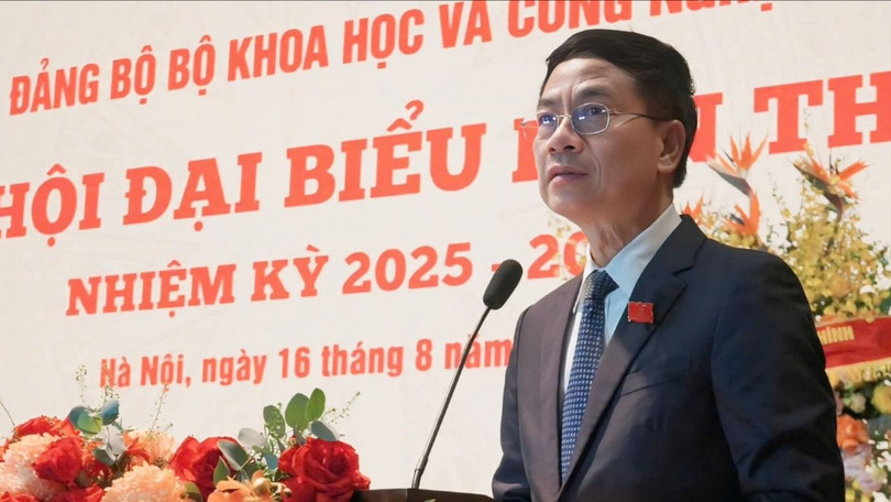 Bộ trưởng Bộ KH&CN Nguyễn Mạnh Hùng phát biểu tại Đại hội.