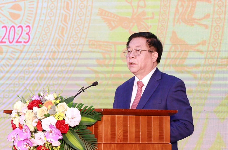 Trưởng Ban Tuyên giáo Trung ương Nguyễn Trọng Nghĩa phát biểu chỉ đạo tại Lễ khai trương.