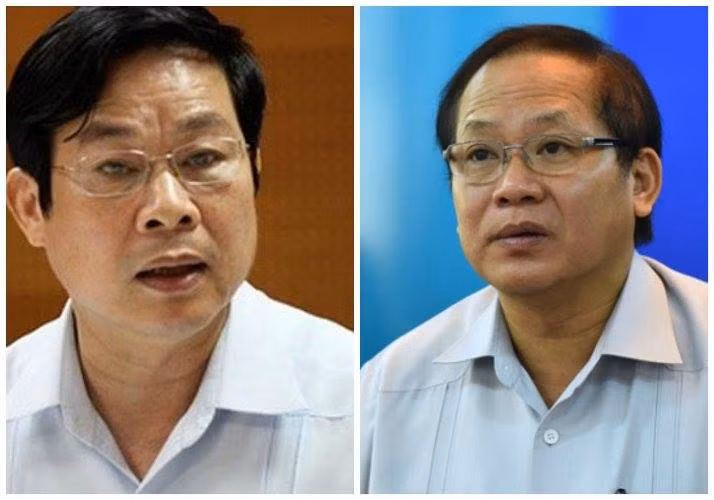 Hai cựu Bộ trưởng Bộ Thông tin và Truyền thông Nguyễn Bắc Son và Trương Minh Tuấn.