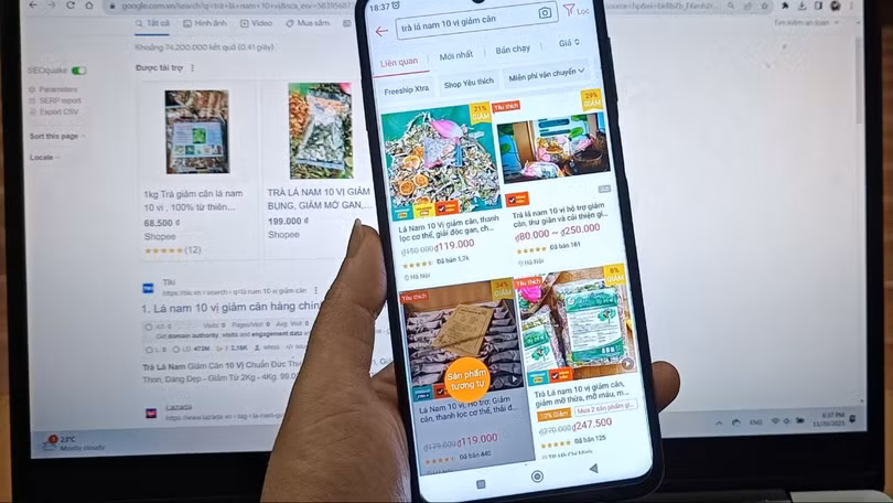 Các sản phẩm nguồn gốc dược liệu có thể được mua dễ dàng trên các sàn thương mại điện tử.