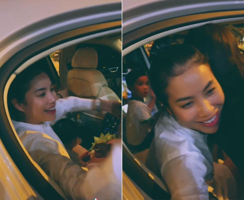 Phạm Hương xúc động gặp lại các fan yêu quý. Ảnh: Tiktok @hanienguyen135