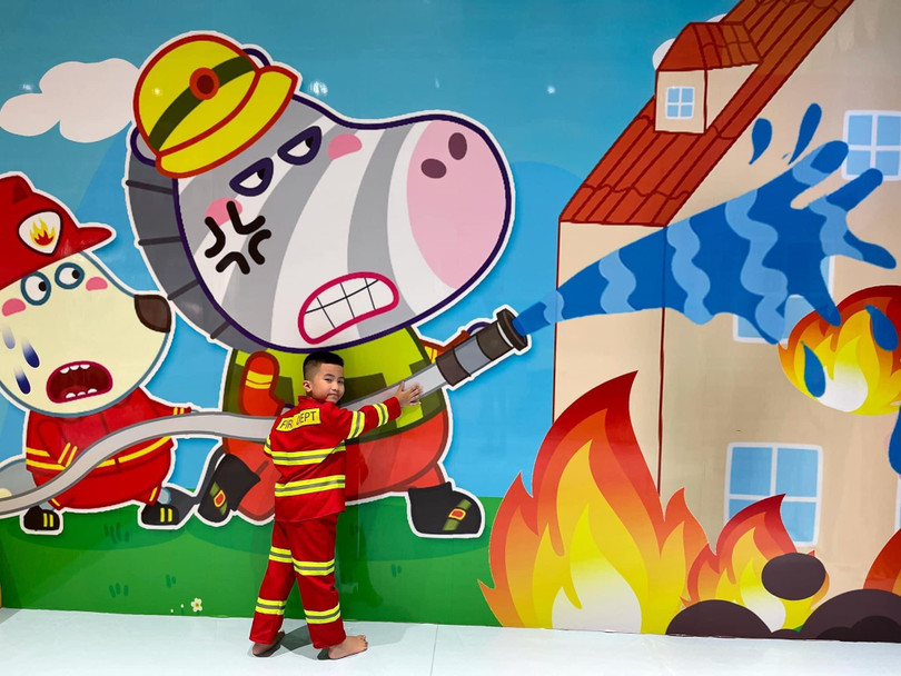 Wolfoo City – Khu vui chơi tái hiện hình ảnh bộ nhân vật Wolfoo được các em nhỏ yêu thích.