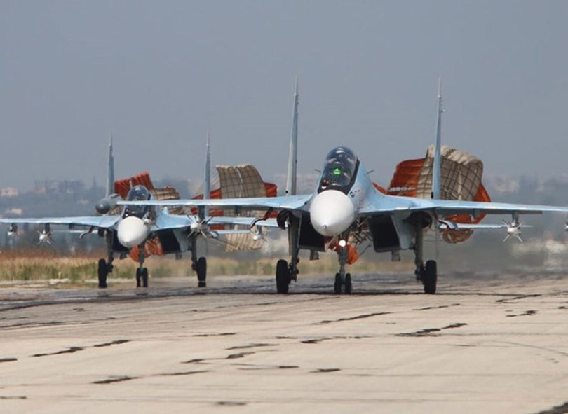 Tiêm kích Su-30SM của Nga hoạt động ở Syria.