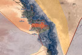 Lực lượng Tiger giải phóng liên tiếp 3 khu dân cư trên thung lũng sông Euphrates - ảnh Masdar News