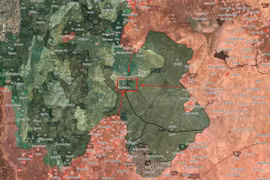 Các hướng tấn công của quân đội Syria nhằm vào căn cứ sân bay Abu Al-Duhur - ảnh South Front