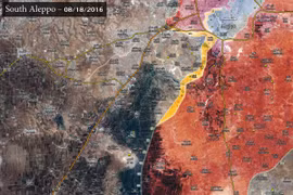 Bản đồ tình hình chiến sự Aleppo ngày 18 - 19.08.2016