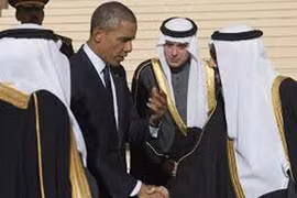 Quốc vương Salman trong cuộc gặp với Tổng thống Obama tại Nhà Trắng.