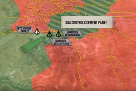 bản đồ chiến sự vùng Aleppo ngày 08/08/2016