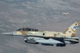Máy bay chiến đấu Israel, ảnh minh họa Masdar News