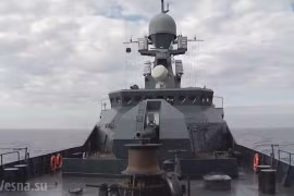 Hộ tống hạm "Soobrazitel'nyy" dự án 20380 trên biển Baltic. Ảnh Rusvesna
