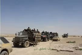 Các đơn vị quân tình nguyện Hezbollah hành quân chiến đấu ở Suwayda. Ảnh minh họa Hezbollah.