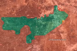 Bản đồ chiến sự vùng Rastan- Hama, Homs ngày 16.04.2018 theo South Front
