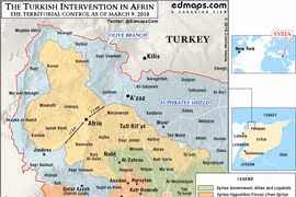 Tình hình chiến sự khu vực Afrin tính đến ngày 09.03.2018 theo South Front