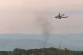 Trực thăng chiến đấu Mi-35 xuất hiện trong chương trình truyền hình của RT