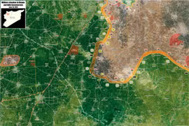 Bản đồ chiến sự Nam Aleppo, Syria