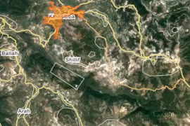 Bản đồ chiến sự Kinsiba, Latakia