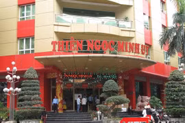 Trụ sở công ty Thiên Ngọc Minh Uy sáng ngày 25/4. 