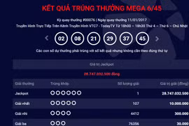 Ảnh chụp từ trang chủ Vietlott