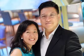 Lê Diệp Kiều Trang cùng chồng là Sonny Vũ, hai nhà khởi nghiệp nổi tiếng. Ảnh: Facebook Christy Le
